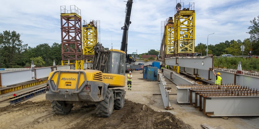 Budowa nowych mostów Chrobrego, wrzesień 2022