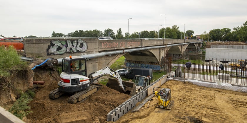 Budowa nowych mostów Chrobrego, wrzesień 2022