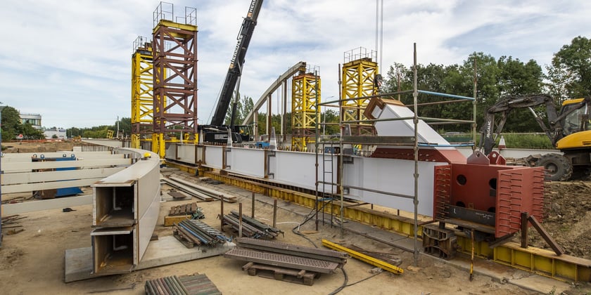Budowa nowych mostów Chrobrego, wrzesień 2022