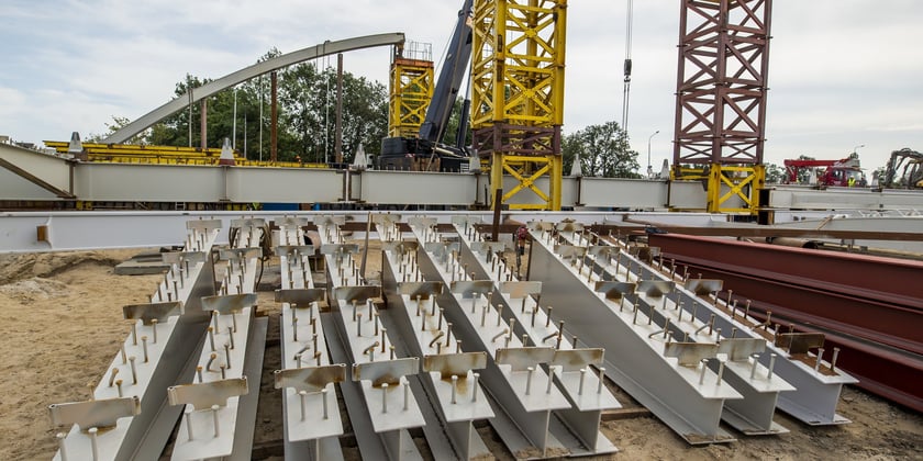 Budowa nowych mostów Chrobrego, wrzesień 2022