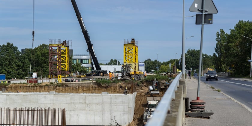 Budowa nowych mostów Chrobrego, wrzesień 2022