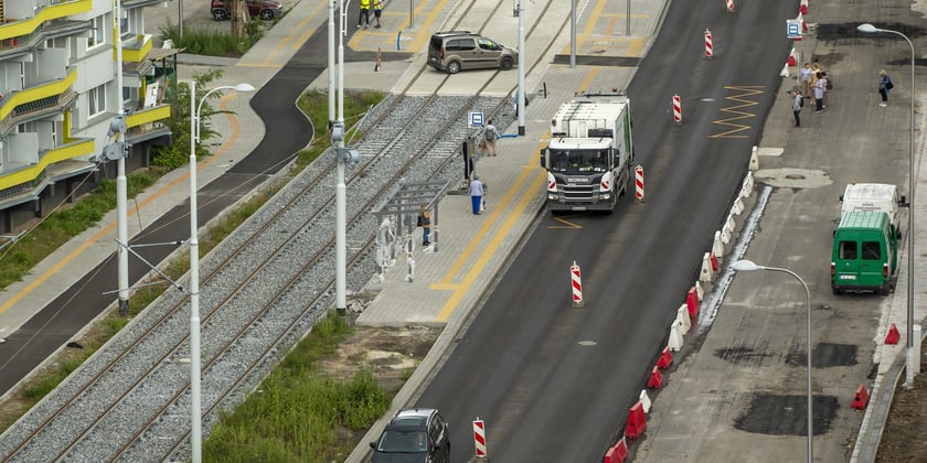 Budowa trasy tramwajowej przez Popowice, wrzesień 2022