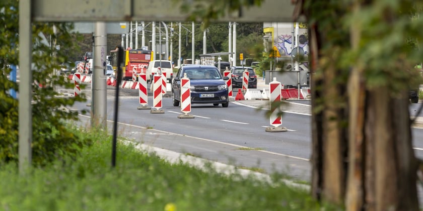 Budowa trasy tramwajowej przez Popowice, wrzesień 2022