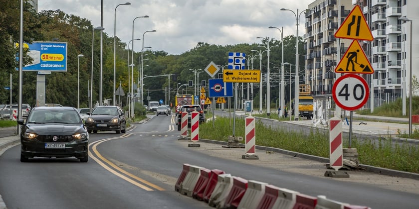 Budowa trasy tramwajowej przez Popowice, wrzesień 2022