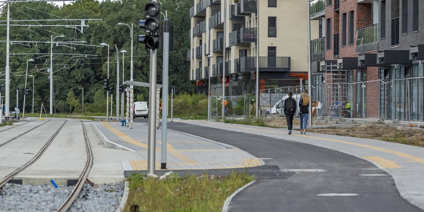 Budowa trasy tramwajowej przez Popowice, wrzesień 2022