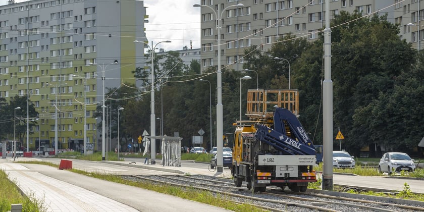 Budowa trasy tramwajowej przez Popowice, wrzesień 2022