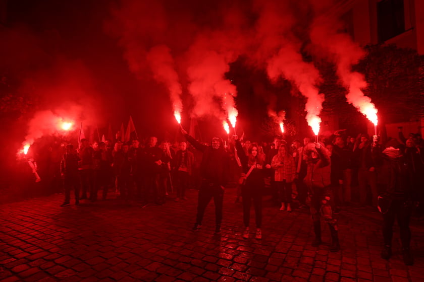 Marsz narodowdców 11 listopada 2022 we Wrocławiu