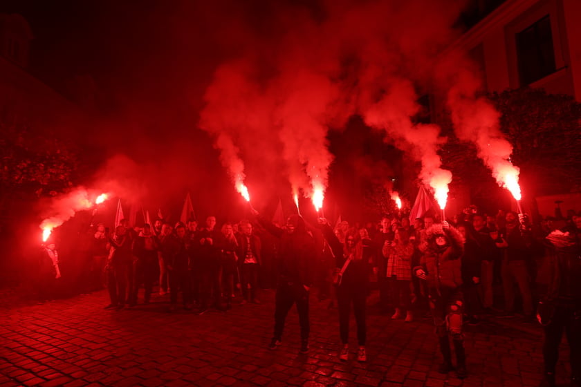 Marsz narodowdców 11 listopada 2022 we Wrocławiu