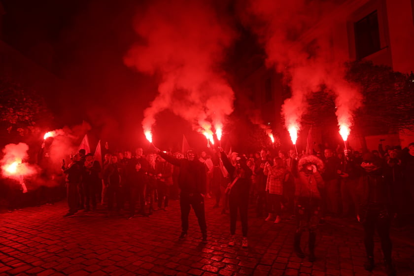 Marsz narodowdców 11 listopada 2022 we Wrocławiu