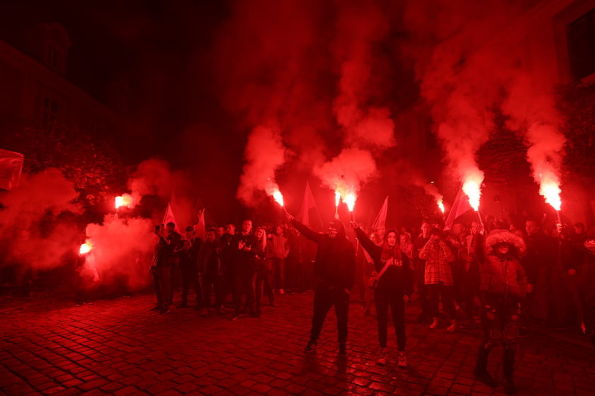 Marsz narodowdców 11 listopada 2022 we Wrocławiu