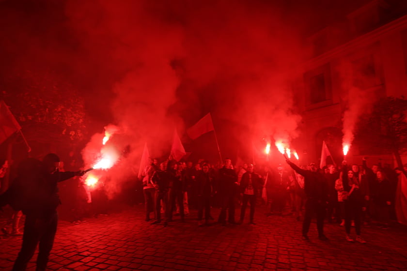 Marsz narodowdców 11 listopada 2022 we Wrocławiu