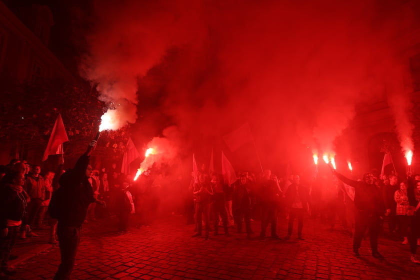 Marsz narodowdców 11 listopada 2022 we Wrocławiu