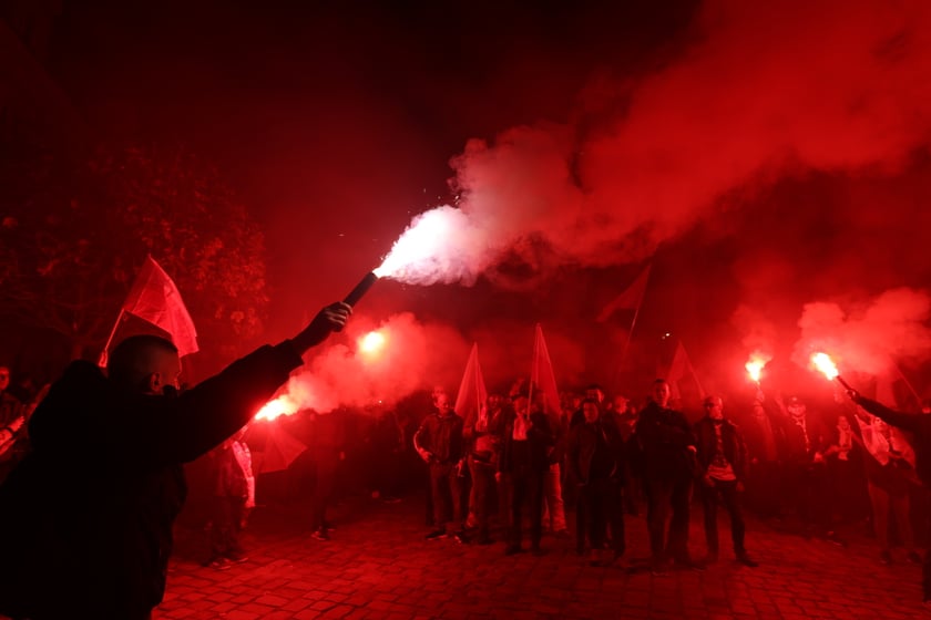 Marsz narodowdców 11 listopada 2022 we Wrocławiu
