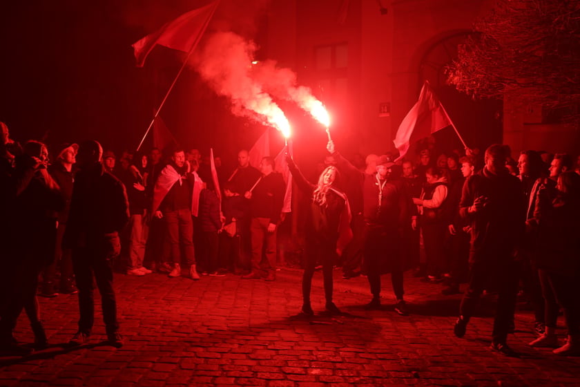 Marsz narodowdców 11 listopada 2022 we Wrocławiu
