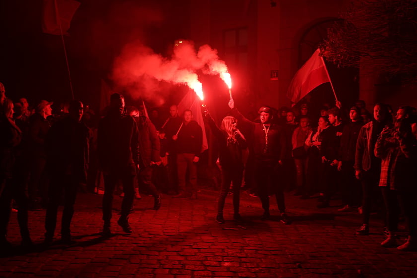 Marsz narodowdców 11 listopada 2022 we Wrocławiu