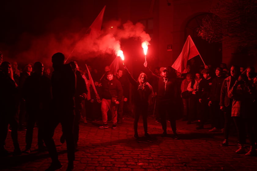 Marsz narodowdców 11 listopada 2022 we Wrocławiu
