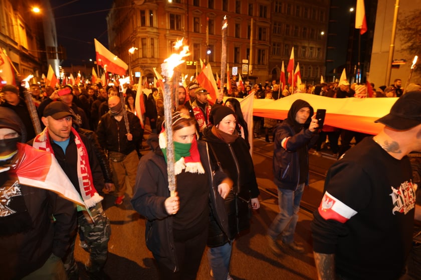 Marsz narodowców 11 listopada 2022 we Wrocławiu