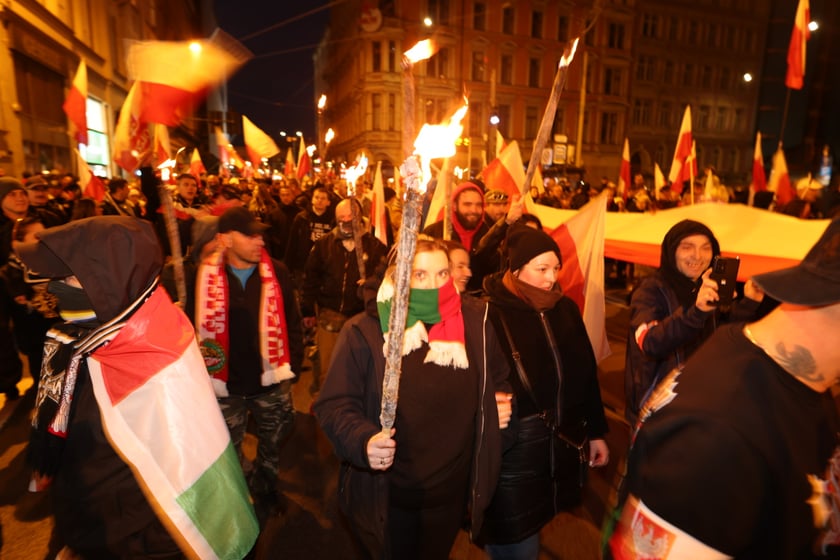 Marsz narodowców 11 listopada 2022 we Wrocławiu