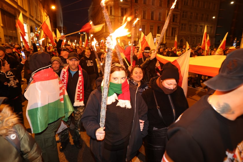 Marsz narodowców 11 listopada 2022 we Wrocławiu