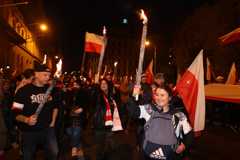 Marsz narodowców 11 listopada 2022 we Wrocławiu