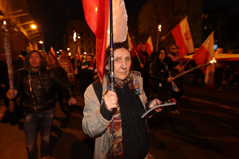 Marsz narodowców 11 listopada 2022 we Wrocławiu