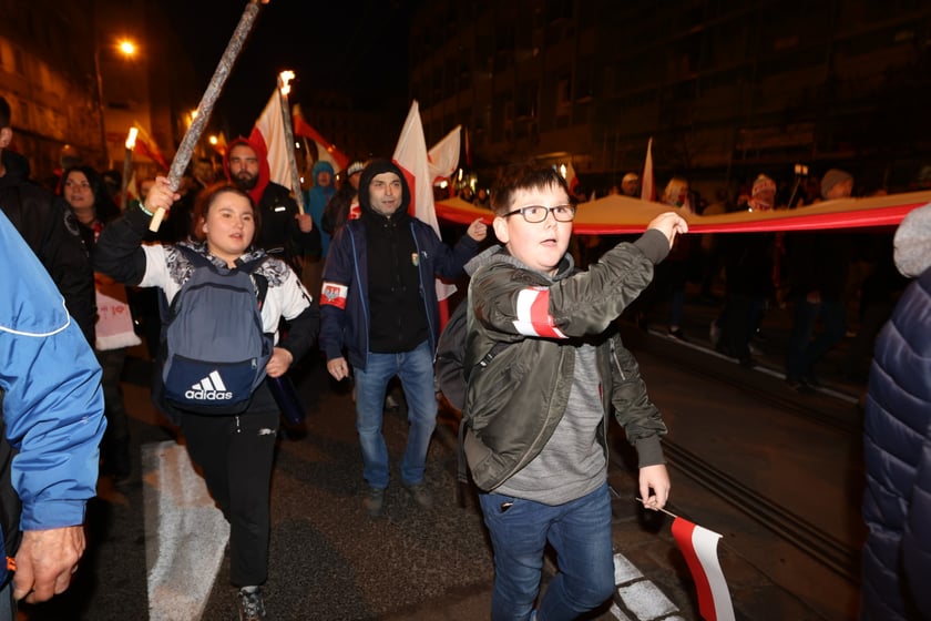 Marsz narodowców 11 listopada 2022 we Wrocławiu