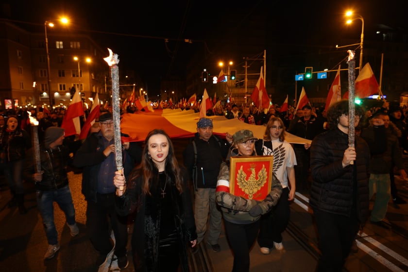 Marsz narodowców 11 listopada 2022 we Wrocławiu