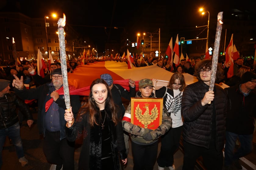 Marsz narodowców 11 listopada 2022 we Wrocławiu
