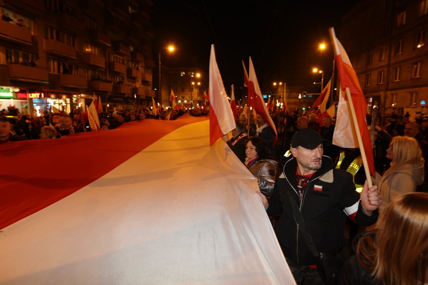 Marsz narodowców 11 listopada 2022 we Wrocławiu