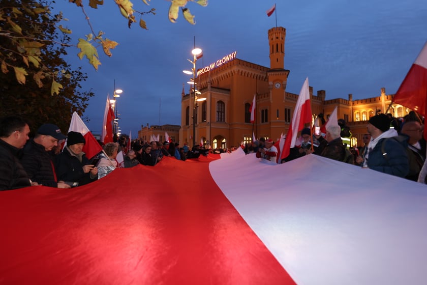 Marsz narodowców 11 listopada 2022 we Wrocławiu