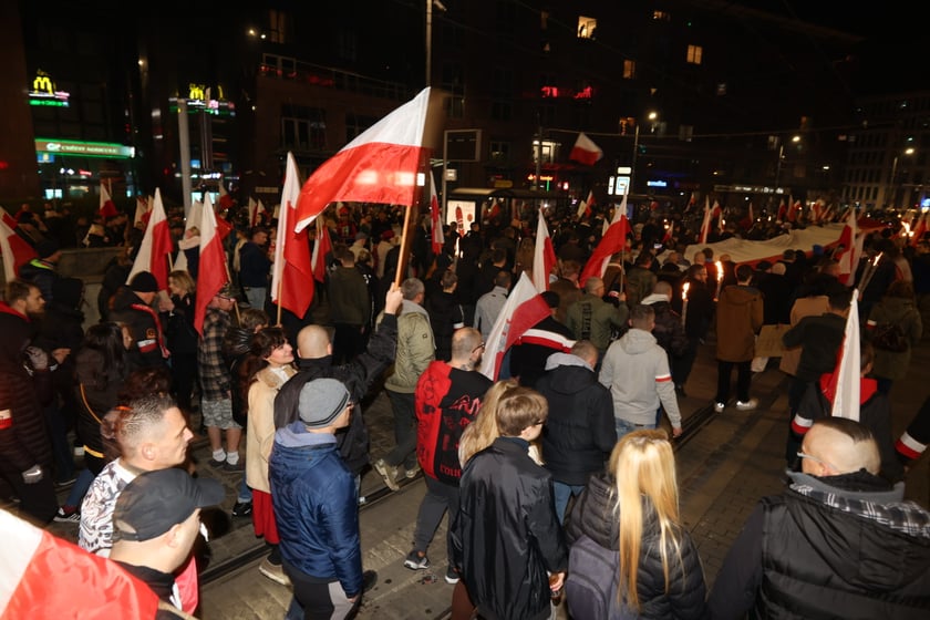 Marsz narodowców 11 listopada 2022 we Wrocławiu