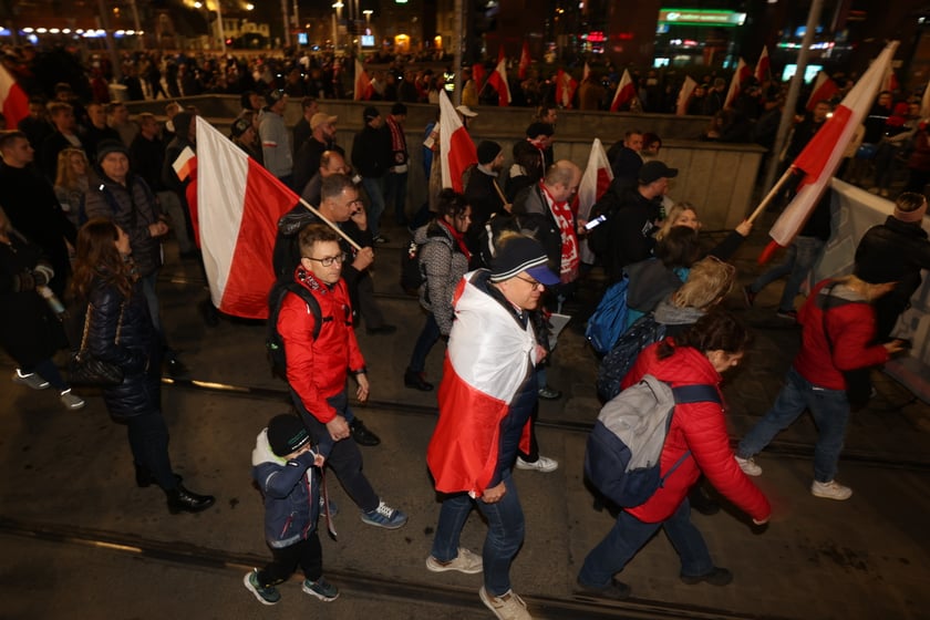 Marsz narodowców 11 listopada 2022 we Wrocławiu