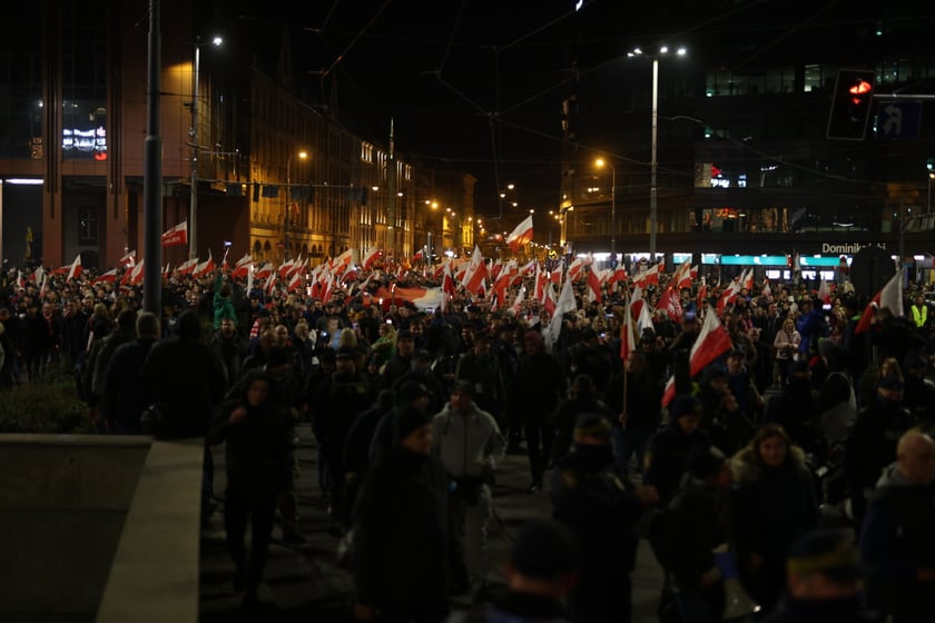 Marsz narodowców 11 listopada 2022 we Wrocławiu