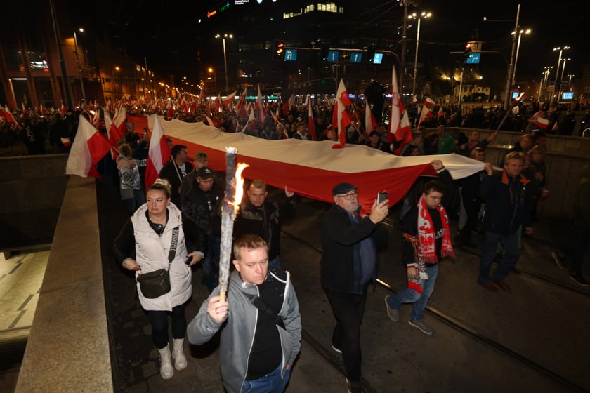 Marsz narodowców 11 listopada 2022 we Wrocławiu