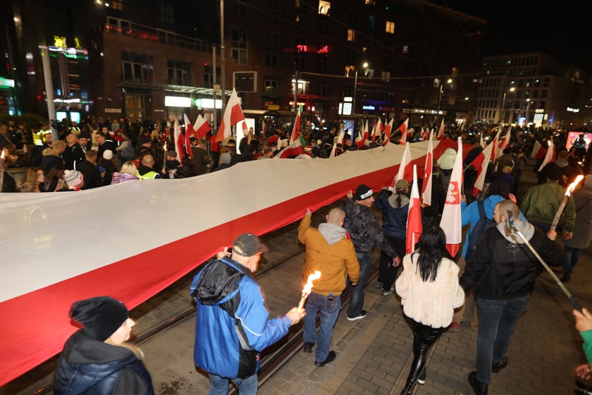 Marsz narodowców 11 listopada 2022 we Wrocławiu