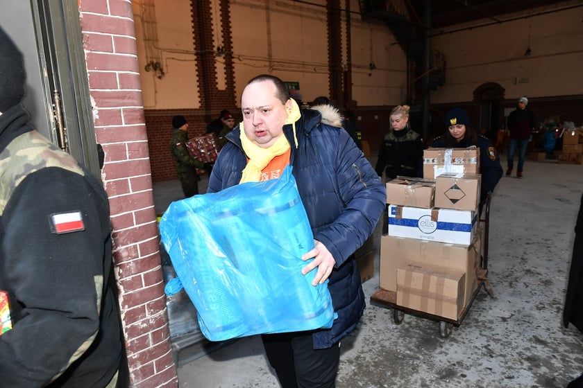 Na zdjęciu uczestnicy akcji pomocy dla Ukrainy