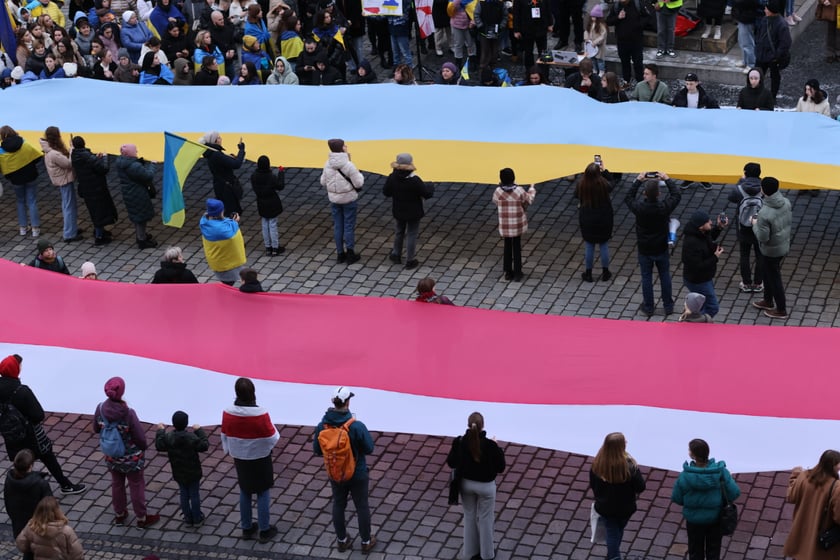 Wrocławskie uroczystości w rocznicę bohaterskiego oporu Ukraińców przeciwko rosyjskiej inwazji