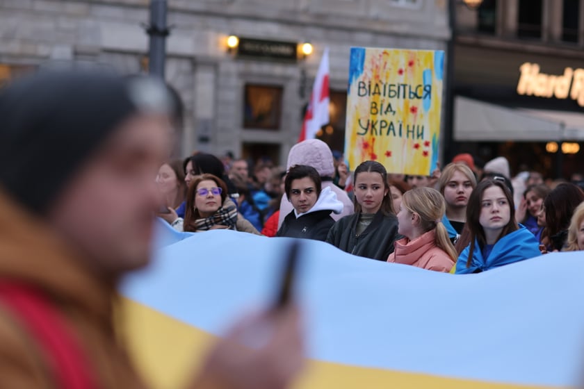 Wrocławskie uroczystości w rocznicę bohaterskiego oporu Ukraińców przeciwko rosyjskiej inwazji