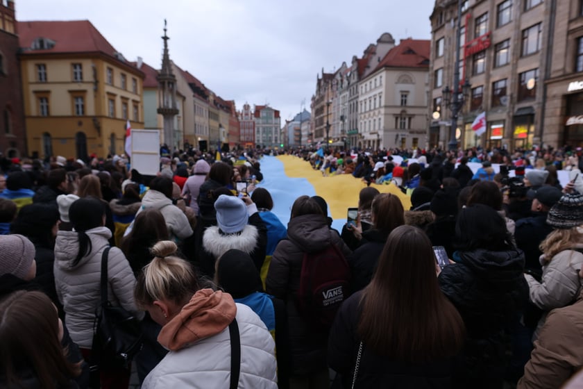 Wrocławskie uroczystości w rocznicę bohaterskiego oporu Ukraińców przeciwko rosyjskiej inwazji