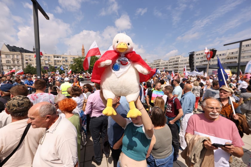 Wiec Donalda Tuska we Wrocławiu
