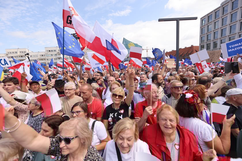 Wiec Donalda Tuska we Wrocławiu