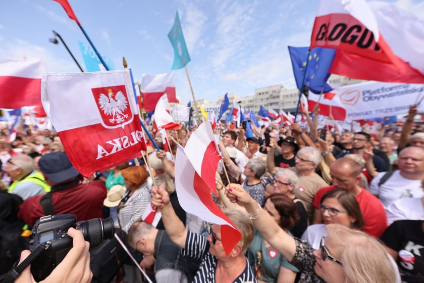 Wiec Donalda Tuska we Wrocławiu