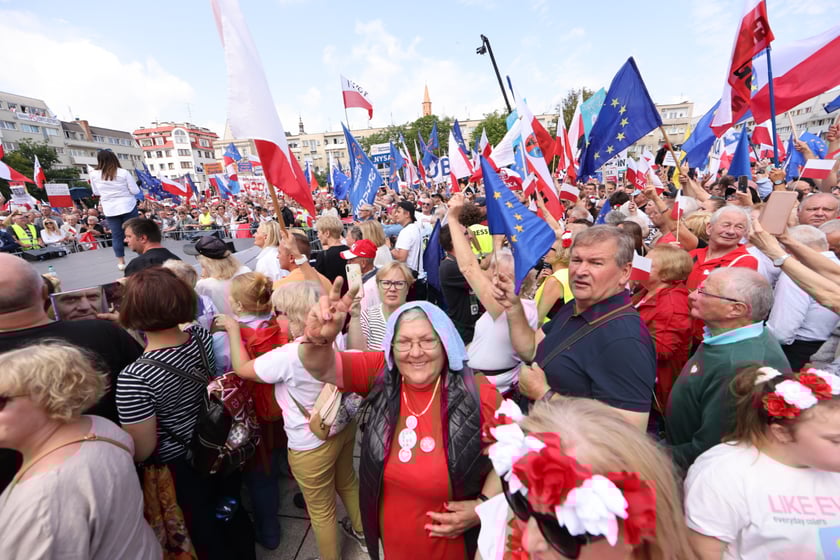 Wiec Donalda Tuska we Wrocławiu