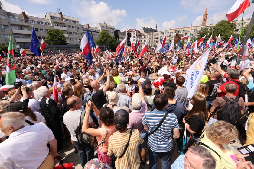 Wiec Donalda Tuska we Wrocławiu
