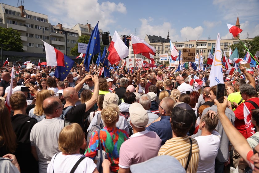 Wiec Donalda Tuska we Wrocławiu