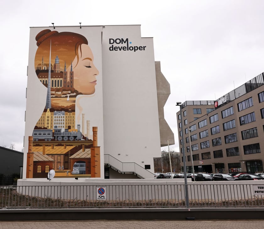 Mural "Wrocławianka" przy ul. Słonimskiego