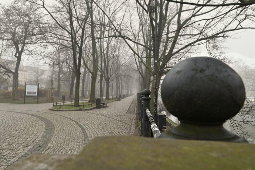Wrocław osnuty poranną mgłą.