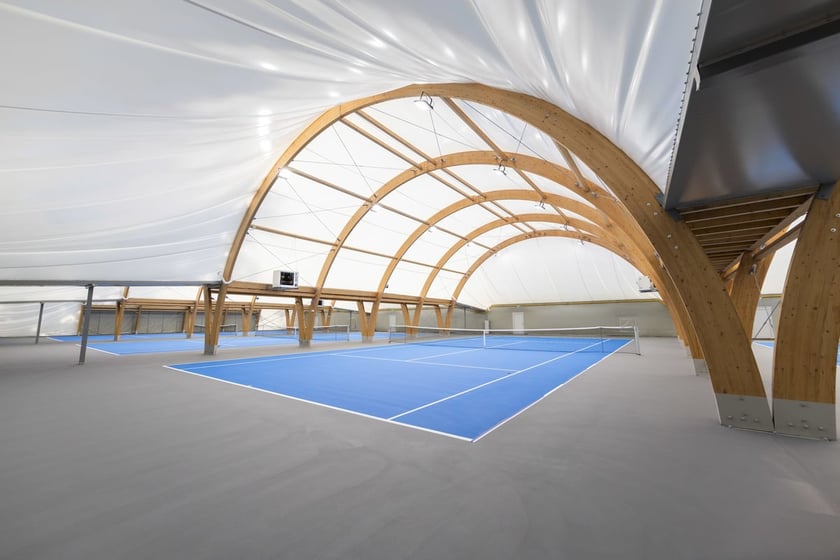 Hala tenisowa na Pułtuskiej w dniu otwarcia oficjalnego