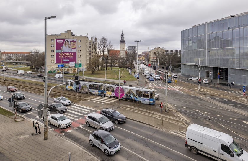 Przejście dla pieszych na placu Powstańców Warszawy