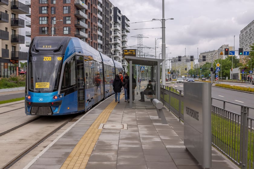 Przystanki na nowej trasie tramwajowej przez Szczepin i Popowice.